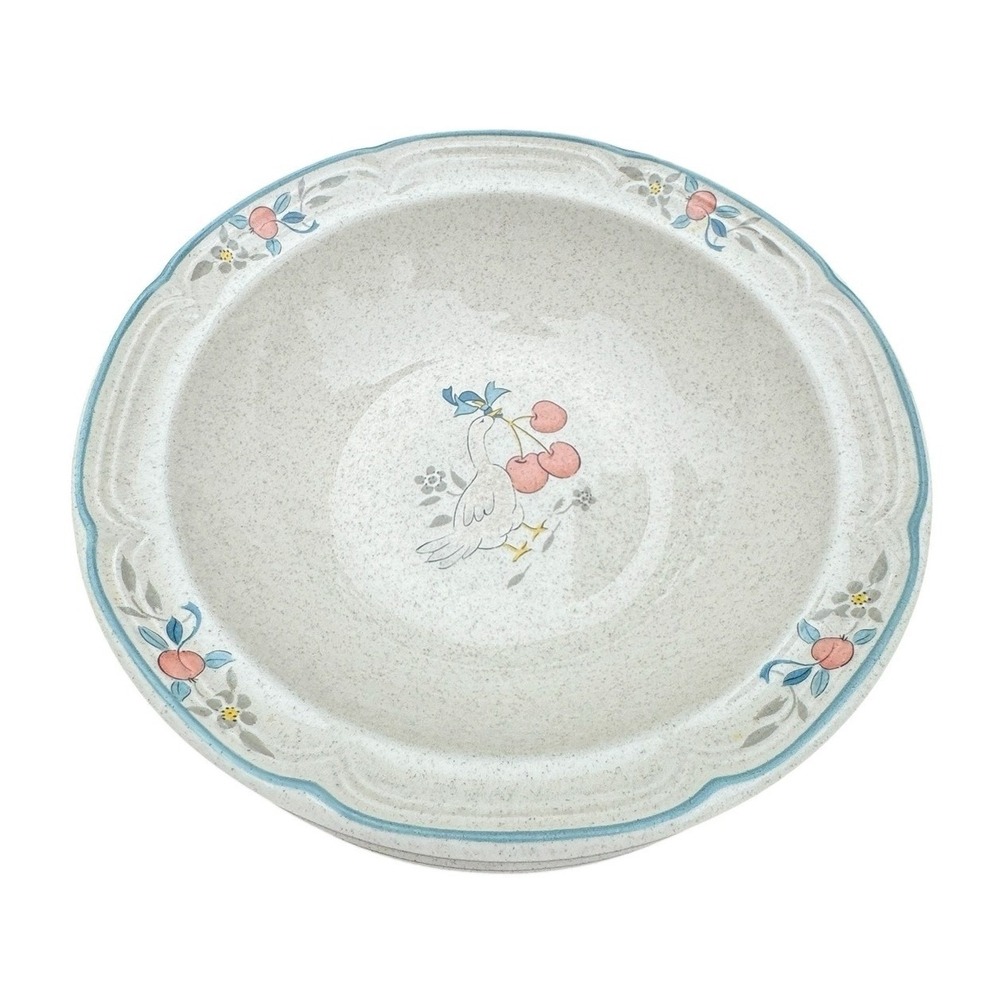 International China Stoneware Goose Cherry Soup Cereal Bowls Japan Set‎ of 4